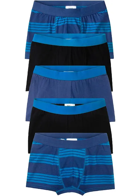 Lot de 5 boxers en coton doux et extensible, bonprix