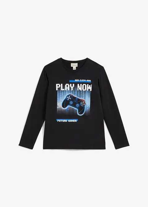 T-shirt manches longues 100% coton, bonprix