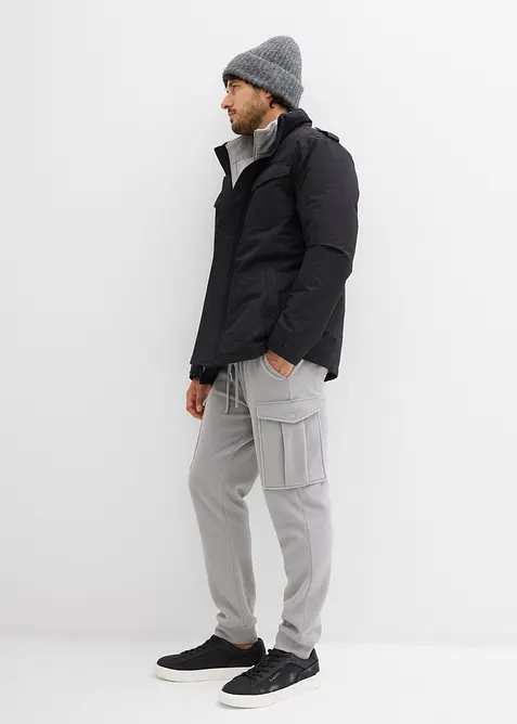 Parka technique imperméable à capuche enroulable et épaulettes, bonprix