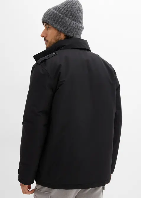Parka technique imperméable à capuche enroulable et épaulettes, bonprix