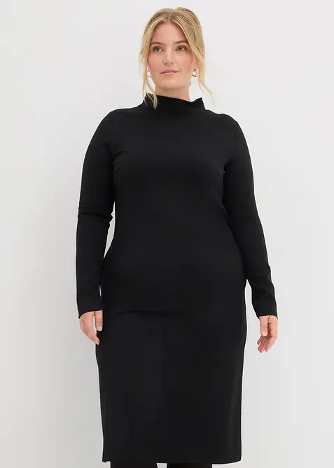 Robe en jersey milano à col montant, bonprix
