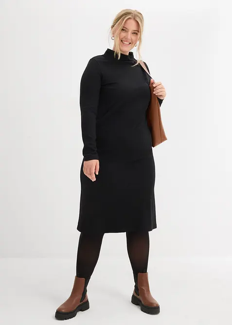 Robe en jersey milano à col montant, bonprix