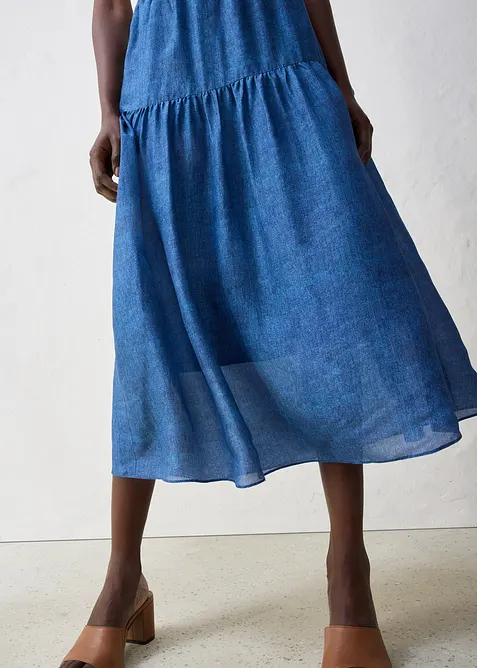 Jupe longue avec soie, bonprix