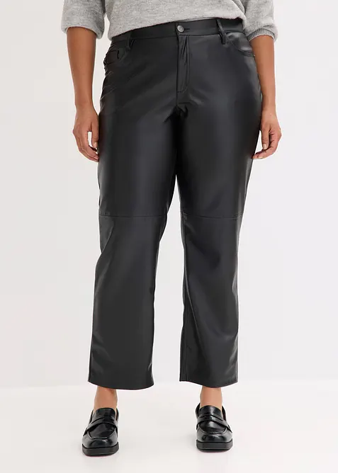 Pantalon enduit à taille élastiquée, bonprix