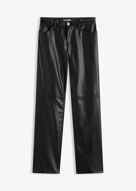 Pantalon enduit à taille élastiquée, bonprix