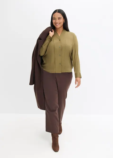 Chemisier fluide en satin, bonprix