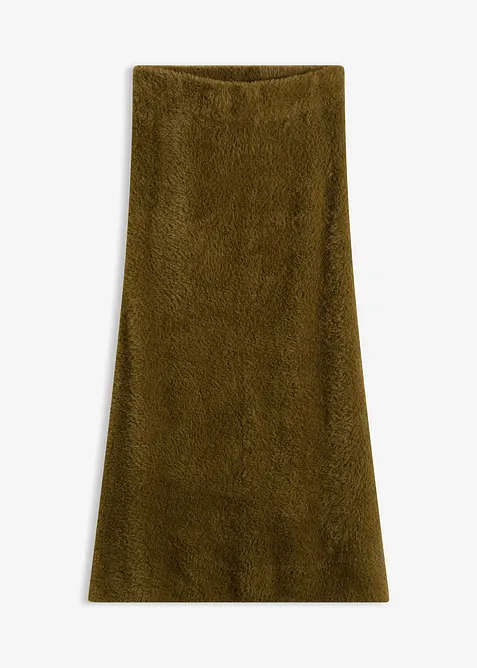 Jupe en maille poilue toute douce, bonprix