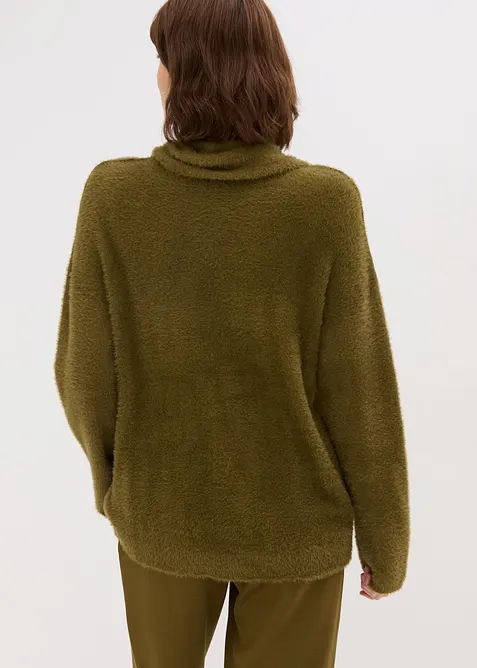 Pull oversize avec écharpe, bonprix
