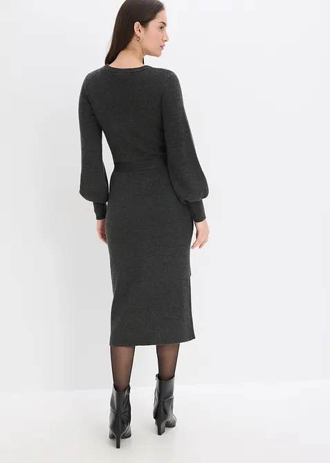 Robe pull fluide et côtelée en viscose majoritaire, bonprix
