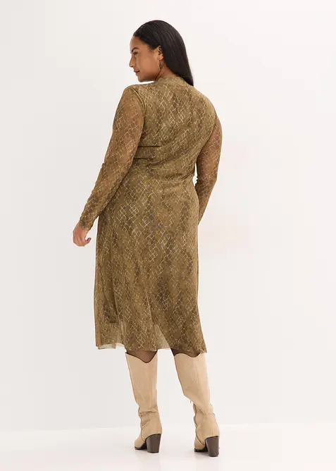 Robe midi en mesh, bonprix