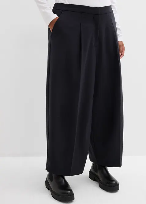 Pantalon barrel en viscose mélangée, bonprix