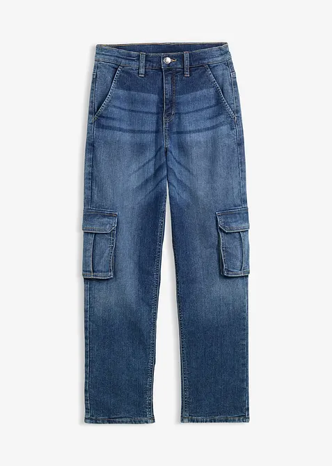 Jean cargo loose, doublure chaude en jersey, fuselé, bonprix