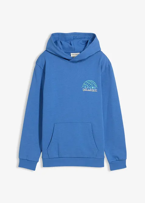 Sweat à capuche 100% coton, imprimé dos, bonprix