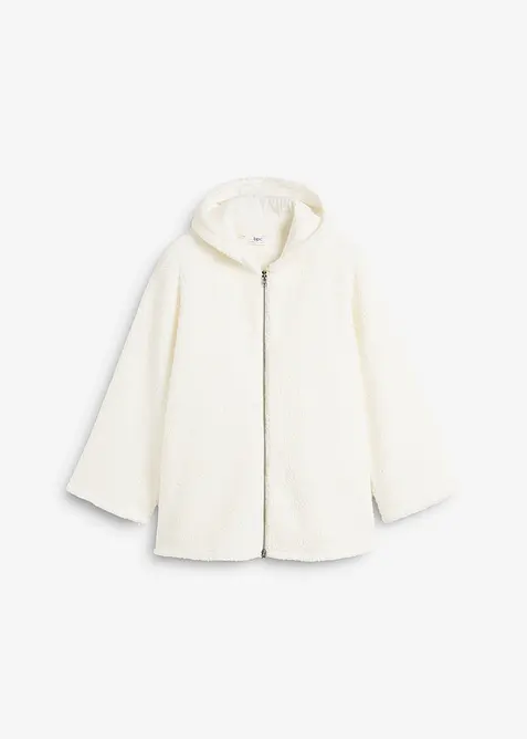 Veste en sherpa coupe trapèze avec fentes latérales, bonprix