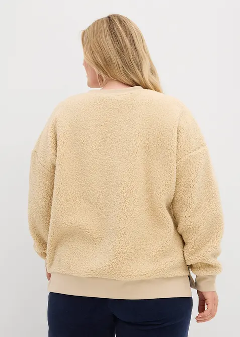 Pull en maille sherpa, bonprix