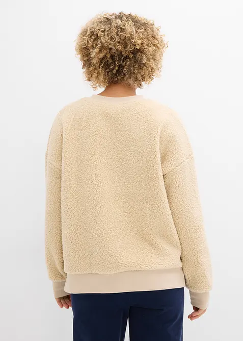 Pull en maille sherpa, bonprix
