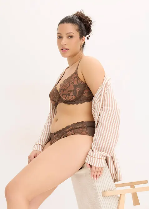 Culotte en dentelle bicolore, bonprix