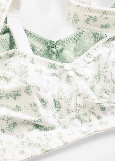 Lot de 2 soutiens-gorge coton sans armatures, bonprix