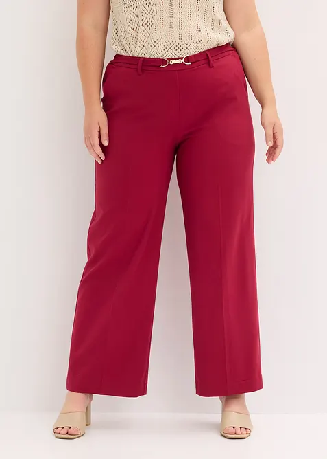 Pantalon large avec ceinture décorative, bonprix