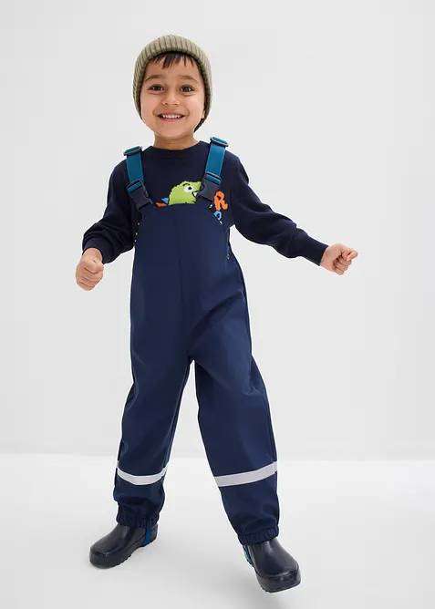 Salopette de pluie thermique en softshell déperlant, bonprix