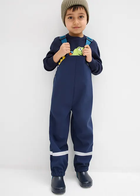 Salopette de pluie thermique en softshell déperlant, bonprix