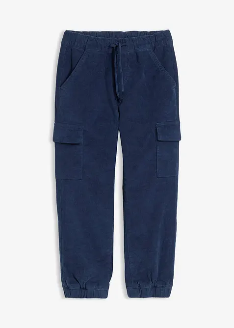 Pantalon cargo chaud en velours côtelé avec doublure jersey, bonprix