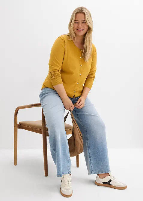 Gilet ajusté en fine maille, bonprix