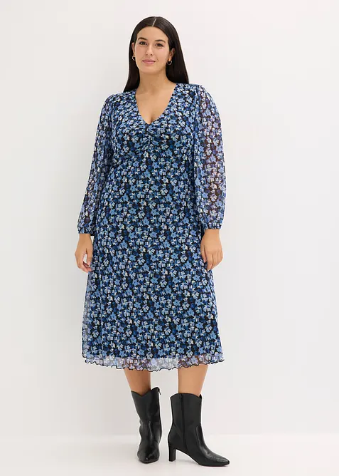 Robe midi en mesh, bonprix