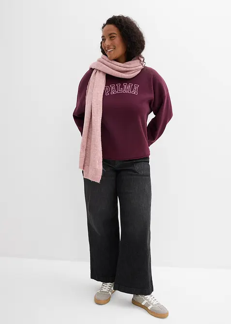 Sweat oversize en coton m&eacute;lang&eacute;, bonprix