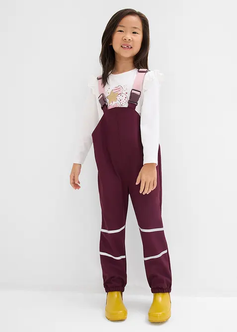 Salopette de pluie thermique en softshell déperlant, bonprix