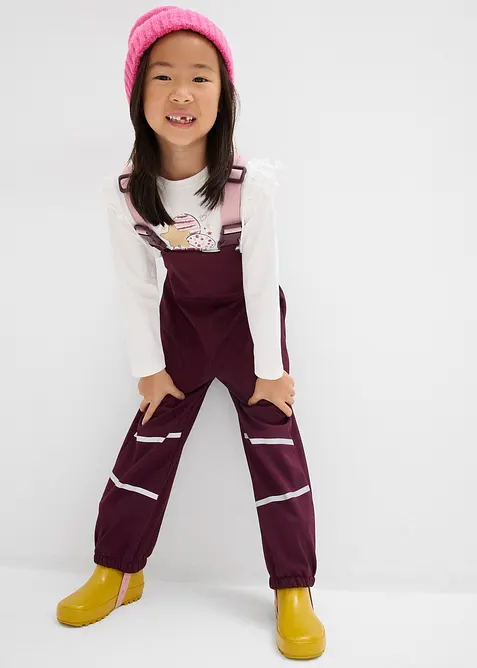 Salopette de pluie thermique en softshell déperlant, bonprix