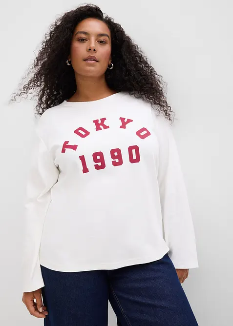 T-shirt manches longues 100% coton, bonprix