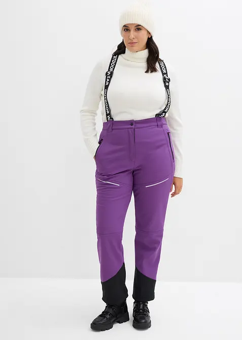 Pantalon technique en softshell extensible et déperlant, bonprix