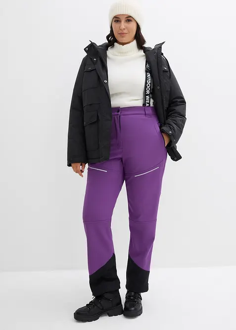 Pantalon technique en softshell extensible et déperlant, bonprix
