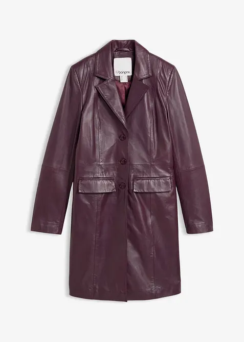 Manteau court en cuir d’agneau nappa, bonprix