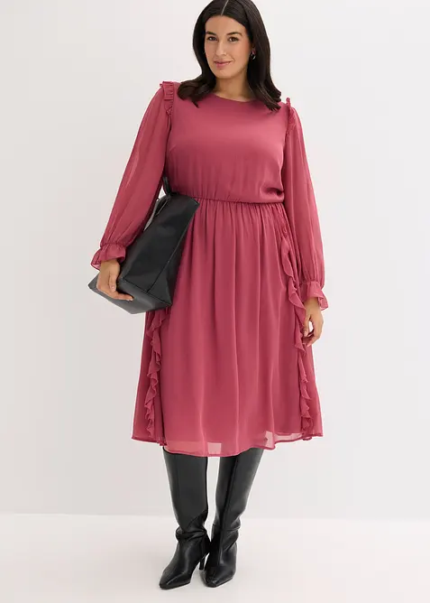 Robe en mousseline à volants, bonprix