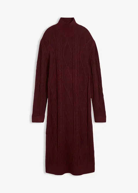 Robe en maille à motif torsadé, bonprix