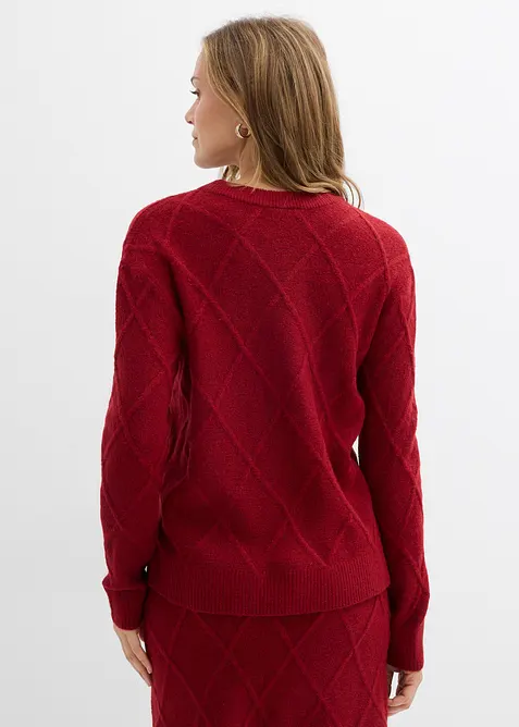 Pull oversize en maille torsadée, bonprix
