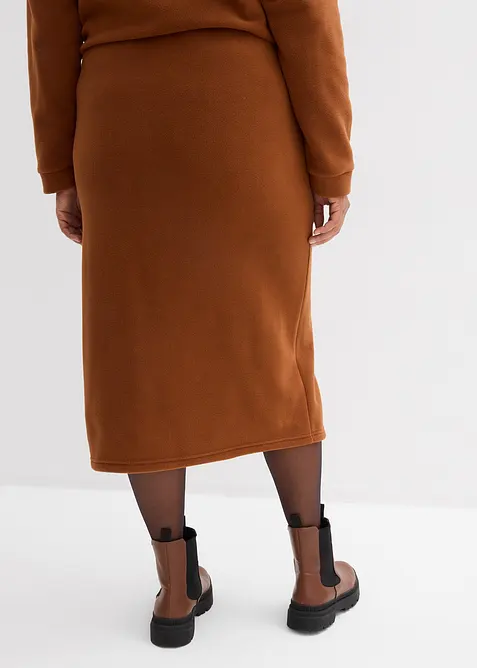 Jupe midi en polaire, bonprix