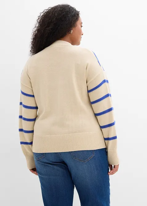Pull à rayures texturées, bonprix