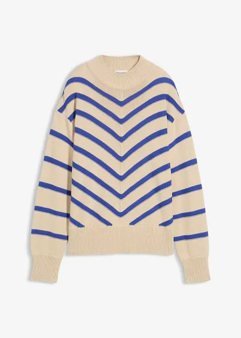 Pull à rayures texturées, bonprix