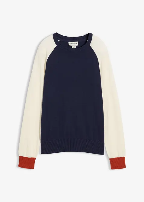 Pull en maille fine à manches raglan, bonprix