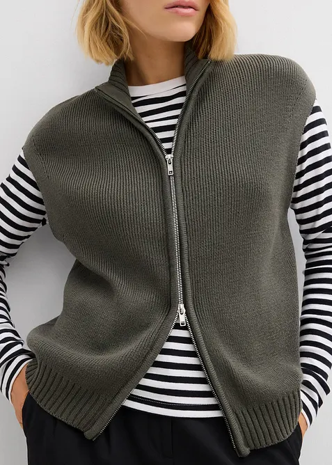 Gilet sans manches en maille, bonprix