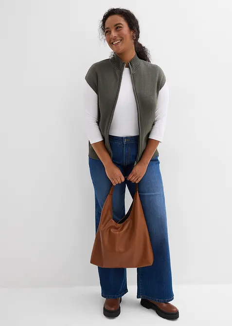 Gilet sans manches en maille, bonprix