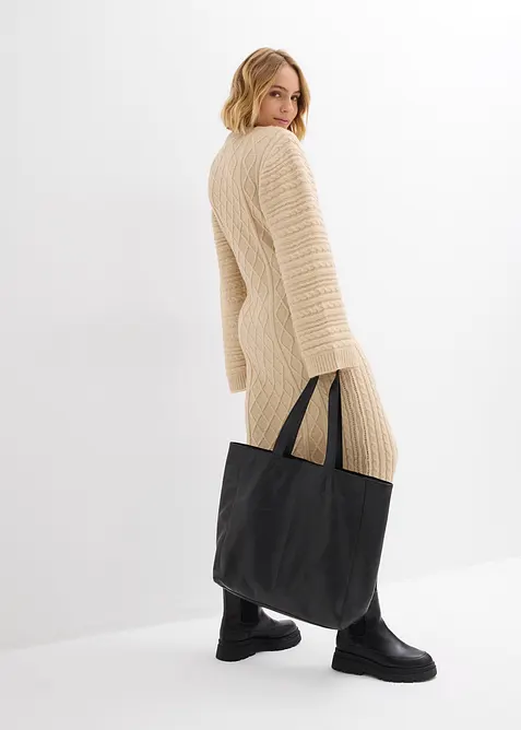 Robe midi en maille, bonprix