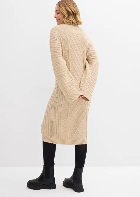 Robe midi en maille, bonprix