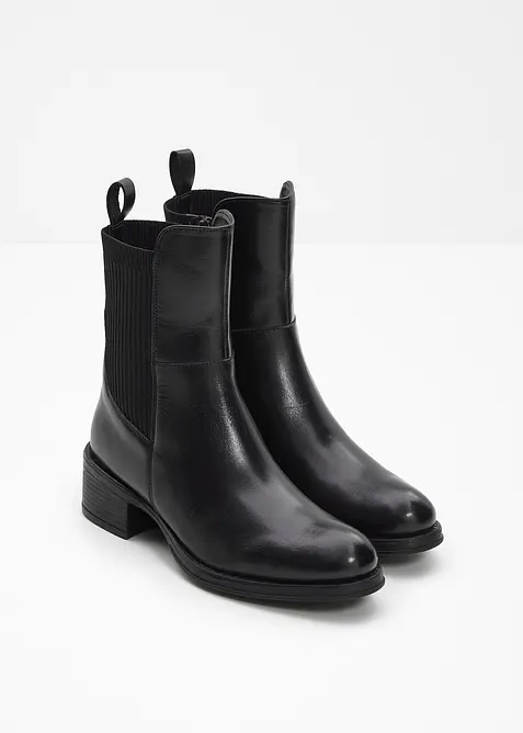 Boots en cuir, bonprix