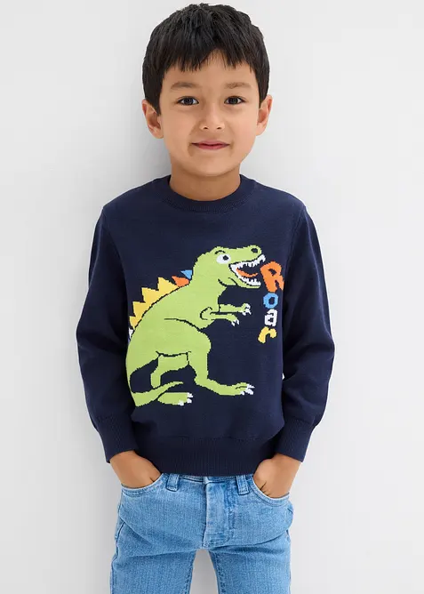 Pull en fine maille 100% coton, bonprix