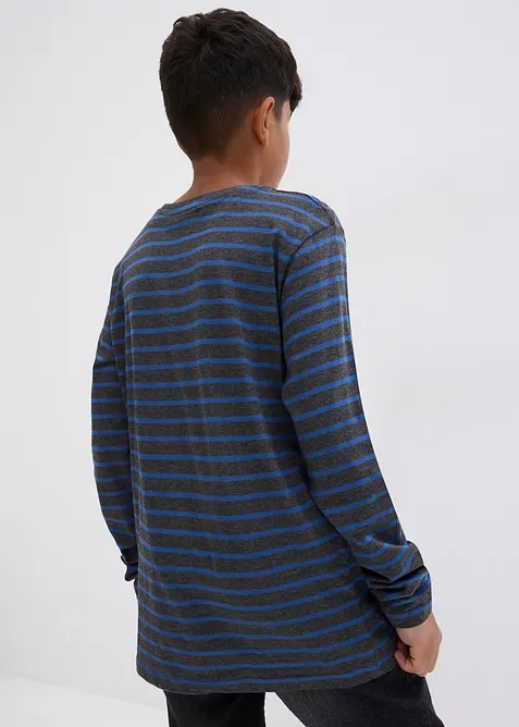 Lot de 2 T-shirts manches longues 100% coton, bonprix