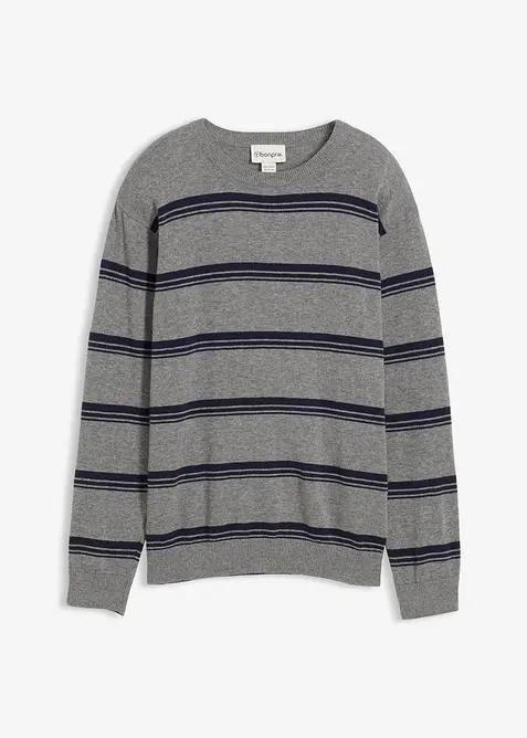 Pull en fine maille 100% coton, bonprix